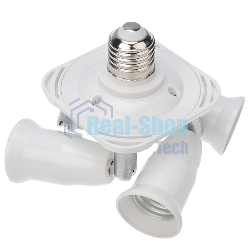 Разветвитель цокольный Rexant Е27-4хЕ27 белый