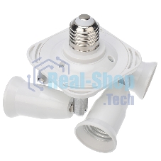 Разветвитель цокольный Rexant Е27-4хЕ27 белый