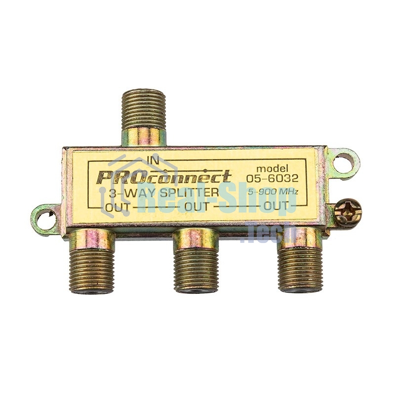 Делитель ТВ х 3 под F разъем 5-900 МГц PROCONNECT