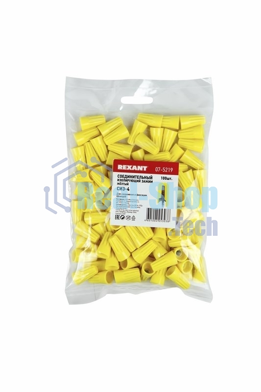 Соединительный изолирующий зажим Rexant СИЗ-4, ø 4,8 мм (1,5-9,5 мм²) желтый