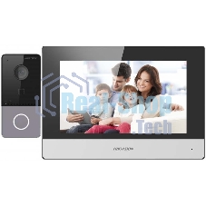 Комплект домофона Hikvision DS-KIS603-P(C) серебристый