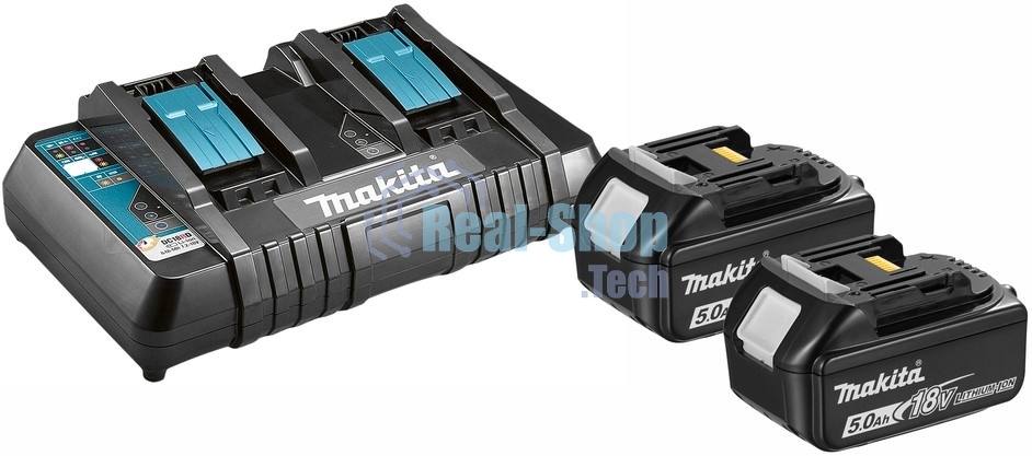 Аккумулятор+з\у Makita 191L75-3DC18RD-1шт+BL1850B-2шт,18В,5.0А·ч,Li-ion,кор