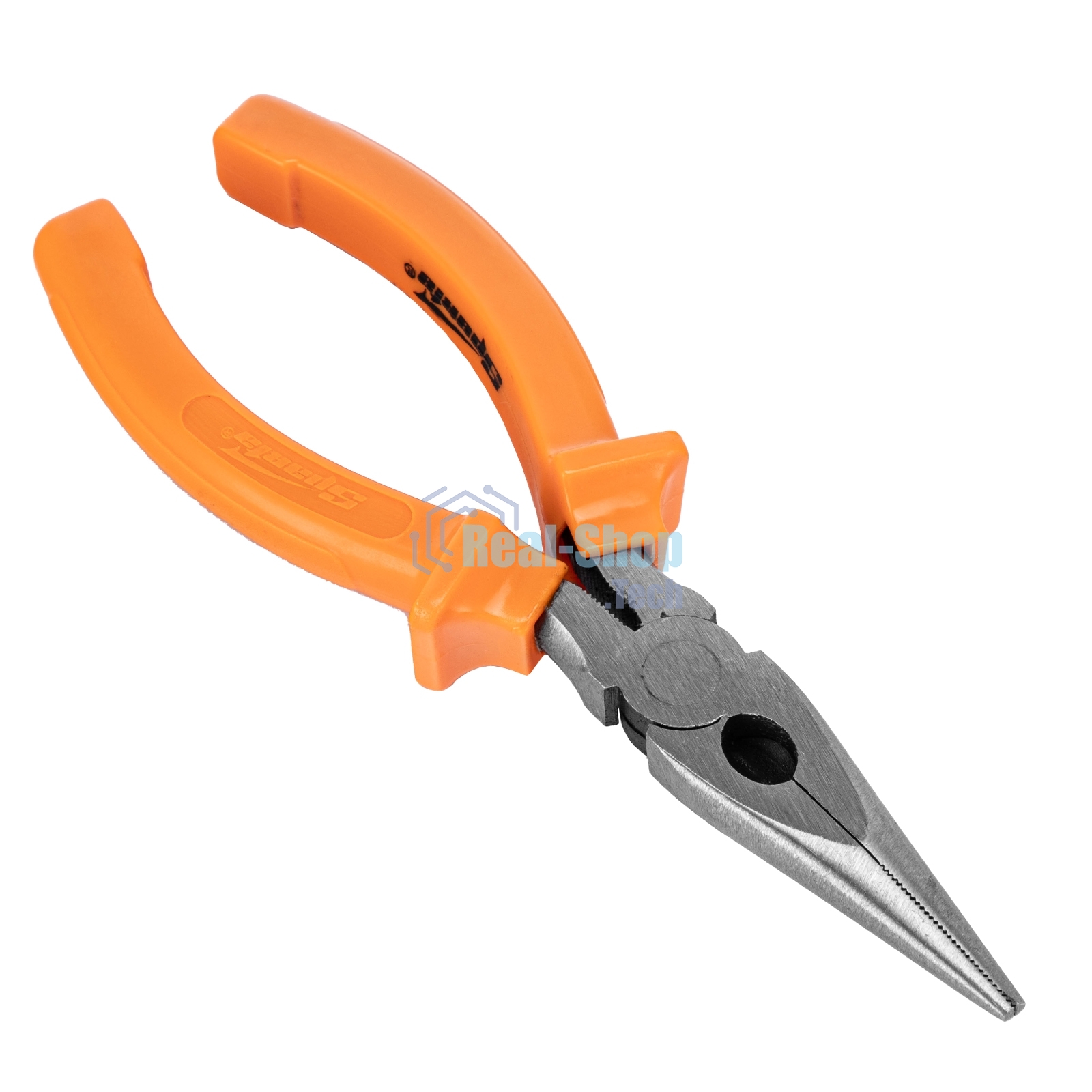 Длинногубцы Sparta Classic, 160 мм, прямые шлифованные, пластмассовые рукоятки