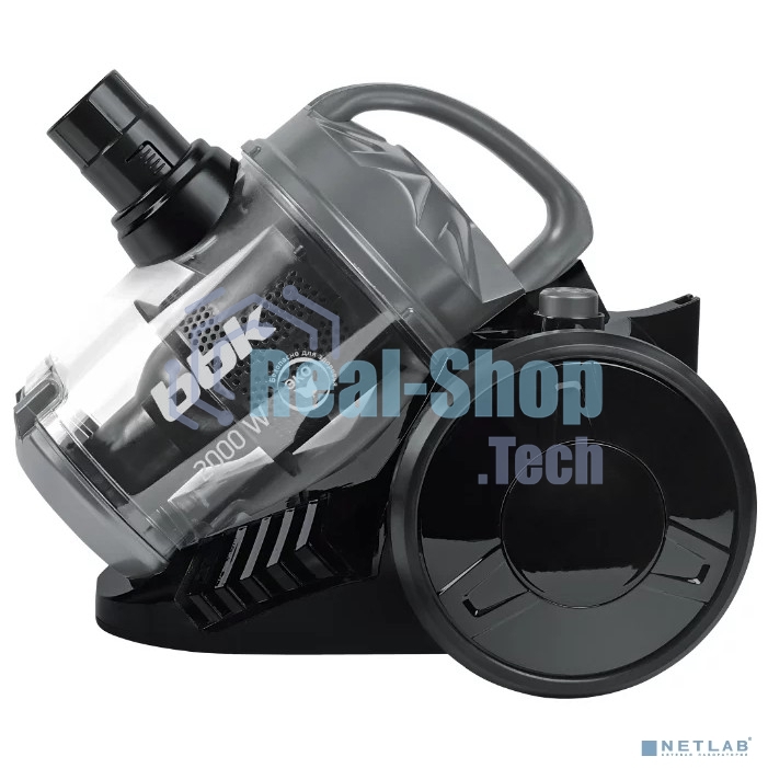 Пылесос BBK BV1503 (черный/темно-серый), 2000Вт, без мешка, объем контейнера для пыли 2,5л, мощность 320 Вт