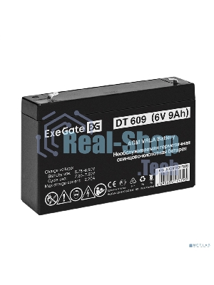 Аккумуляторная батарея ExeGate DT 609 (6V 9Ah, клеммы F2)