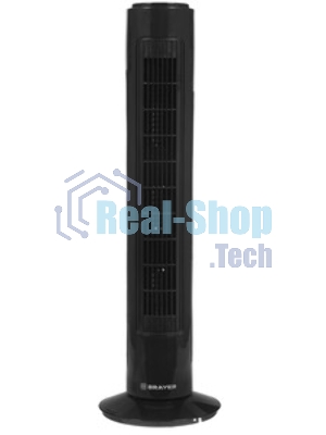 Вентилятор BRAYER BR4952BK чёрный, напольный, 50 Вт, 3 скорости