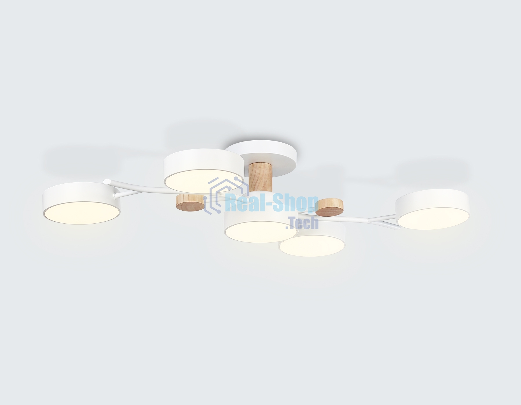 Светильник Ambrella light FL4834/5 WH белый 3000K-6400K 70W 830*400*160 (ПДУ ИК)
