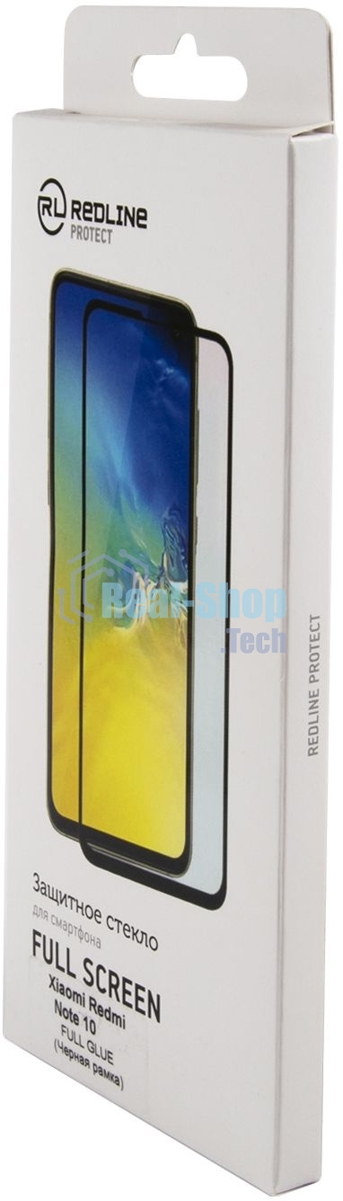 Защитное стекло для экрана Redline УТ000024054 черный для Xiaomi Redmi Note 10/10s прозрачная