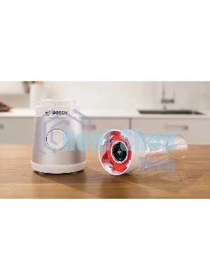 Блендер стационарный Bosch MMB2111T серебристый, 450 Вт, 1 скорость
