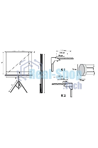 Экран на штативе Lumien Master View 244x244 см Matte White FiberGlass (LMV-100105)