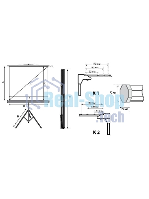 Экран на штативе Lumien Master View 244x244 см Matte White FiberGlass (LMV-100105)