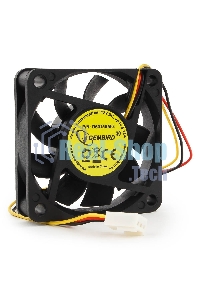 Вентилятор для корпуса Gembird D6015SM-3 черный, 60 мм, 4000 об/мин, 25 дБ, 3 pin