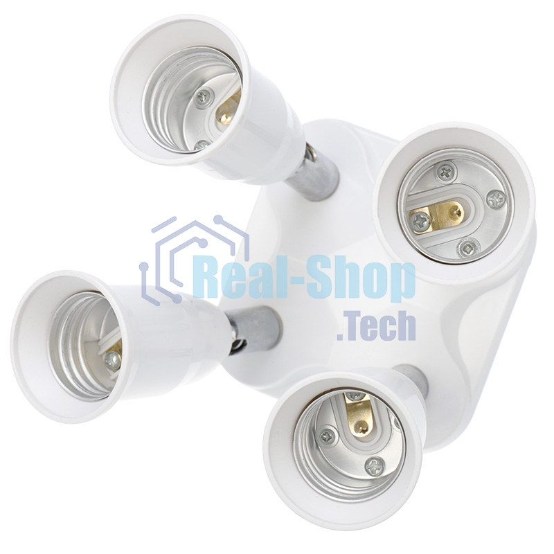 Разветвитель цокольный Rexant Е27-4хЕ27 белый