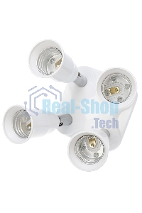 Разветвитель цокольный Rexant Е27-4хЕ27 белый