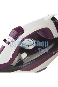 Утюг Galaxy Line GL 6108, бордовый с белым, паровой, 2400 Вт, постоянный пар 50 г/мин, паровой удар 230 г/мин, функции: автоотключение, самоочистка, антикапля, антинакипь, вертикальное отпаривание, индикатор автоотключения, индикатор нагрева, функция увла