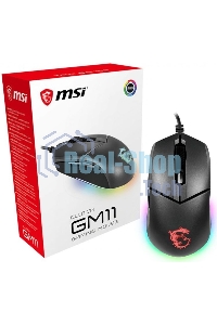 Мышь проводная MSI Clutch GM11 черный, 5000 dpi, USB, кнопки - 6