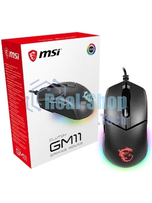 Мышь проводная MSI Clutch GM11 черный, 5000 dpi, USB, кнопки - 6