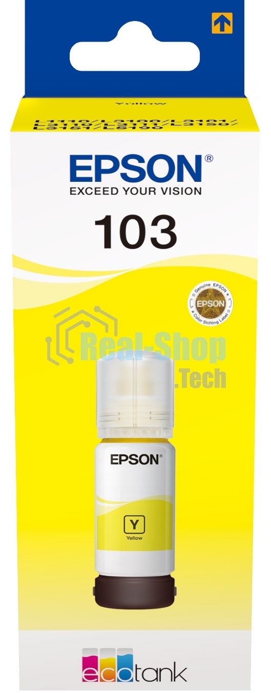 Чернила Epson 103Y C13T00S44A желтый (65 мл) для Epson L3100/3110/3150