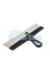 Шпатель из нержавеющей стали Сибртех 350 мм, зуб 6х6 мм, пластмассовая ручка