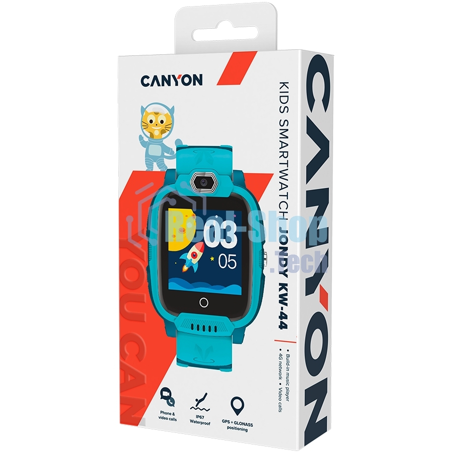 Умные часы CANYON Jondy KW-44, 1.44''IPS 240*240, ASR3603S, Nano SIM, 192+128MB+512MB TF Card зеленый