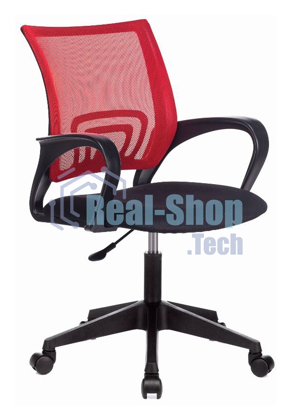 Кресло компьютерное Бюрократ CH-695NLT красный TW-35N сиденье черный TW-11, сетка/ткань, крестовина пластик