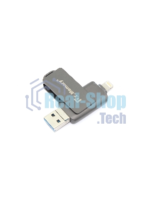 Флешка USB Dr. Memory 051, 8Gb, USB 3.0/USB Type-C, R/W 120/70, серый