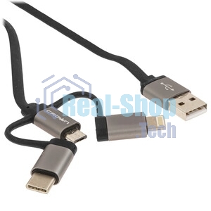 Кабель Crown USB - Lightning CMCU-012L черный
