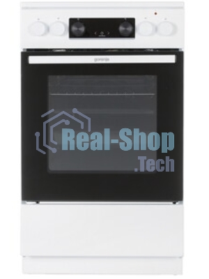 Плита электрическая Gorenje GEC5C42WG белый, конфорок 4 электрических, духовка 70 л, 50 см x 85 см x 59.4 см (без крышки)