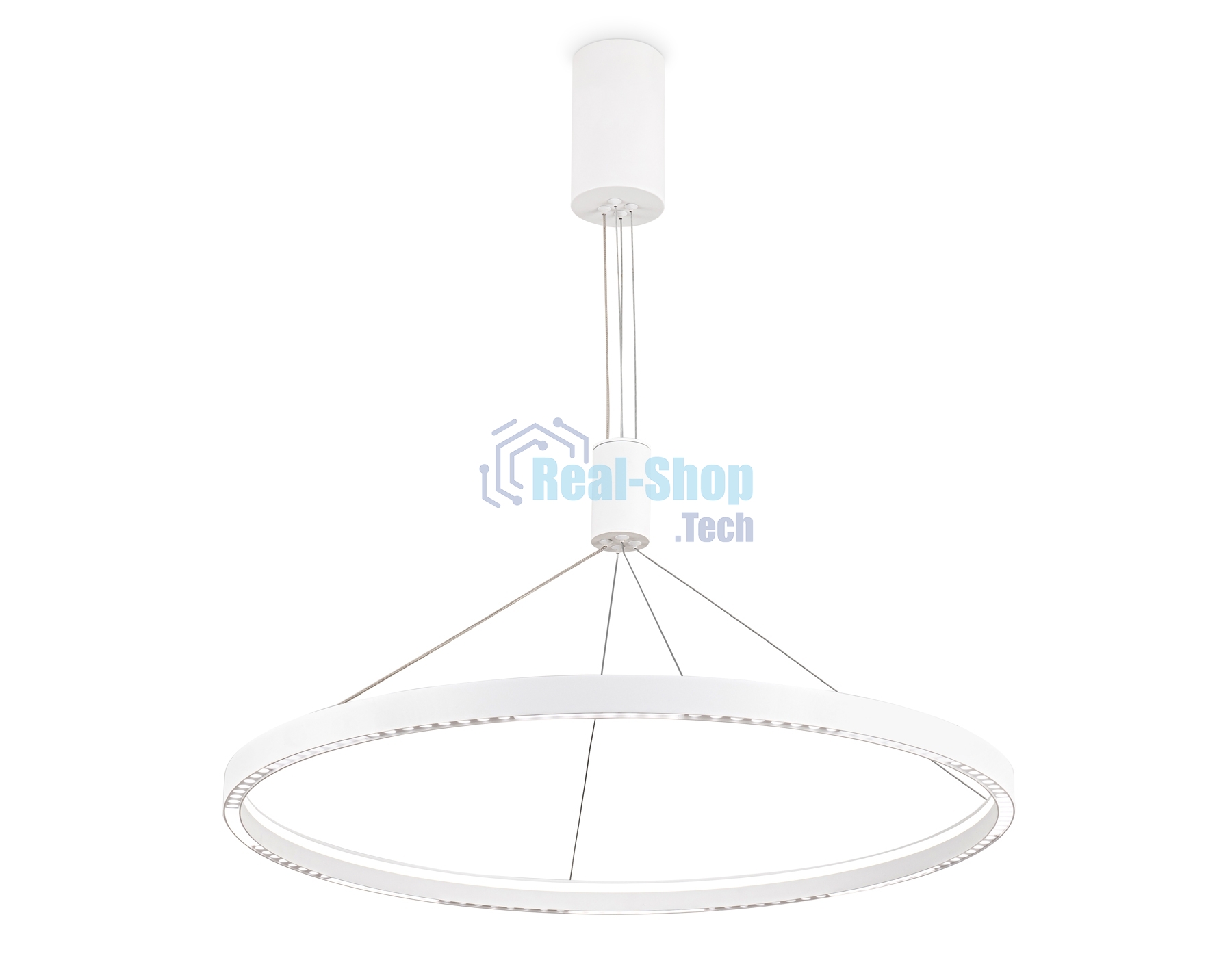 Подвесной светодиодный светильник Ambrella light FL5855 WH белый 40W 3000K/4200K/6400K D800*860 (без ПДУ)
