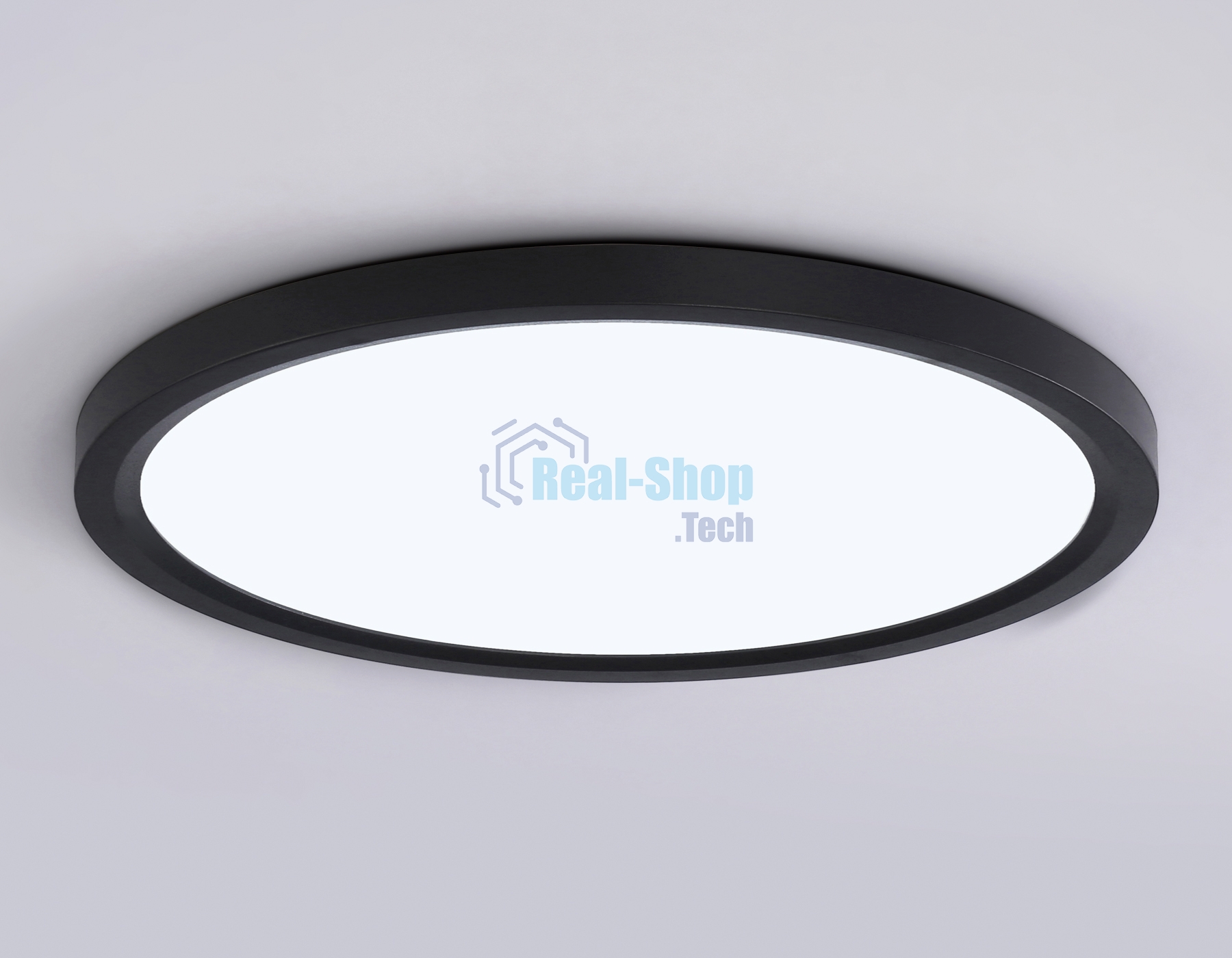 Светильник светодиодный ультратонкий Ambrella light FZ1910 BK черный IP54 44W 3000K-6500K CCT-переключатель D600*25 (Без ПДУ)