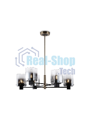 Люстра Ambrella light LH57041/6 BK/DBS/SM черный/темная латунь/дымчатый E14/6 max 40W D690*690