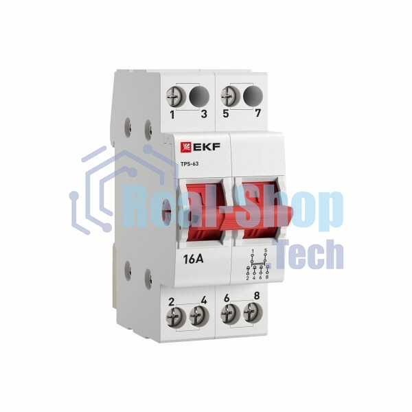 Переключатель трехпозиционный 2п 16А Basic EKF tps-2-16