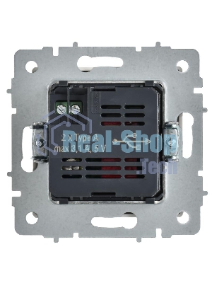 Розетка IEK BR-U21-D31-K91 BRITE РЮ10-1-БрАБ USB A+A 3.1А механизм арктич. бел.