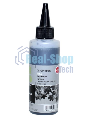 Чернила Cactus CS-GI490BK черный 100мл для Canon Pixma G1400/G2400/G3400