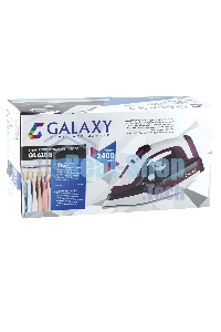 Утюг Galaxy Line GL 6108, бордовый с белым, паровой, 2400 Вт, постоянный пар 50 г/мин, паровой удар 230 г/мин, функции: автоотключение, самоочистка, антикапля, антинакипь, вертикальное отпаривание, индикатор автоотключения, индикатор нагрева, функция увла