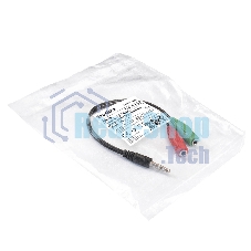 Кабель аудио Exegate EX284944RUS EX-CCA-417-0.2 (3.5мм Jack M 4pin/3.5мм Jack F Stereo+ 3.5мм Jack F микрофон, 0,2м)