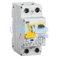 Выключатель автоматический дифференциального тока 2п (1P+N) C 6А 30мА тип A 6кА АВДТ-32 ИЭК MAD22-5-006-C-30