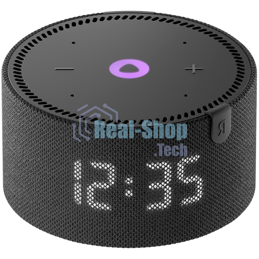 Умная колонка Яндекс Станция Мини, 10Вт, с голосовым ассистентом Алиса на YaGPT, с LED-часами, черный