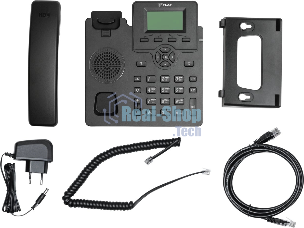 Телефон IP Флат Flat-Phone-C10 черный