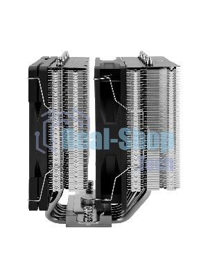 Кулер для процессора Thermalright Royal Knight 120 (4-pin PWM, 156мм, Ni/Cu, 6x6мм, 2x120мм, 80.45CFM/56.36CFM, 29.4dBA/28.4dBA, 2150RPM/1900RPM, S: 1200, 1700, 1851, 2011, 2066, 115X, AM4, AM5, черный)