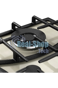 Газовая варочная панель Kuppersberg FS 610 C Bronze, газ, Classic, 61 см, автоматический электроподжиг, газ-контроль, SABAF конфорки, чугунные решетки, цвет бежевый, цвет фурнитуры бронзовый