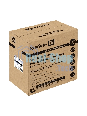 Источник бесперебойного питания On-line ExeGate PowerExpert TL-1000.LCD.AVR.2SH.USB.RS232.SNMP 1000VA/1000W, On-Line, PF=1, LCD, 2*Schuko, RS232, USB, SNMP-slot, встроенные батареи 12V 7.2Ah - 2шт, Tower, металлический корпус, черный