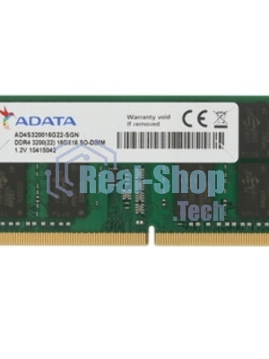 Оперативная память ADATA, DDR4, 16GB (1x16GB), 3200MHz, CL22, SO-DIMM
