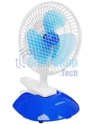 Вентилятор Centek CT-5003 синий/белый, настольный, 20 Вт, 2 скорости, 15 см