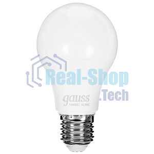 Лампа Светодиодная Gauss Smart Home RGbW E27 A60 8.5 Вт 2700-6500K 1/10/100