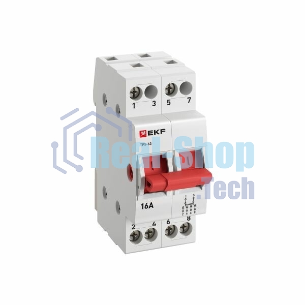 Переключатель трехпозиционный 2п 16А Basic EKF tps-2-16