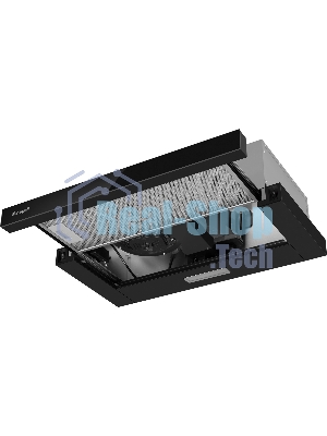 Вытяжка каминная Weissgauff TEL 600 Black Glass черный, 60 см, 600 куб. м/ч, 46 дБ