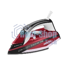 Утюг Centek CT-2344 RED 2400 Вт, керамическая подошва, мощный паровой удар, самоочистка, 330мл