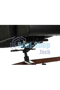 Кресло руководителя Бюрократ DUKE черный, кожа, крестовина металл/дерево