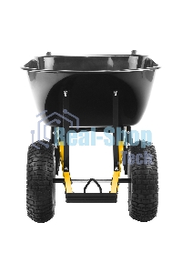 Тачка строительная Denzel усиленная, объем 140 л, 250 кг, двухколесная, колесо 15х6.00-6